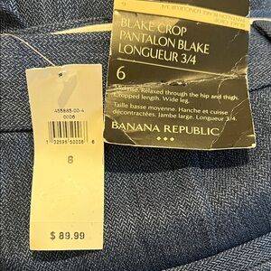 Banana Republic Blake Crop Pants in Denim Blue